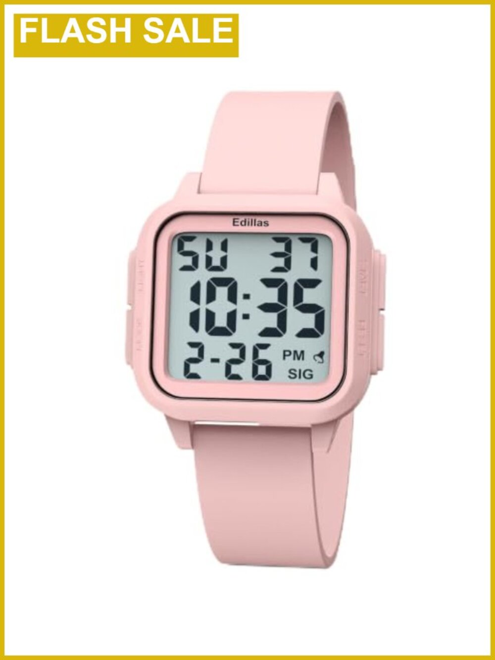 Digital Sports Watch 5ATM Waterproof Backlight Alarm Stopwatch